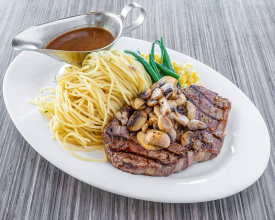 Charbroiled (Angus Beef) Rib-Eye Steak (9 oz) (炭燒美國安格斯肉眼扒)
